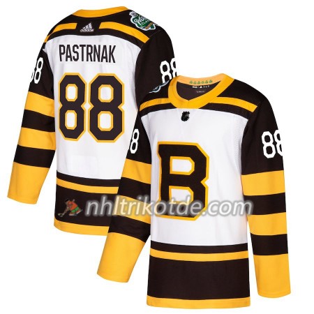 Boston Bruins Trikot David Pastrnak 88 2019 Winter Classic Adidas Weiß Authentic - Herren